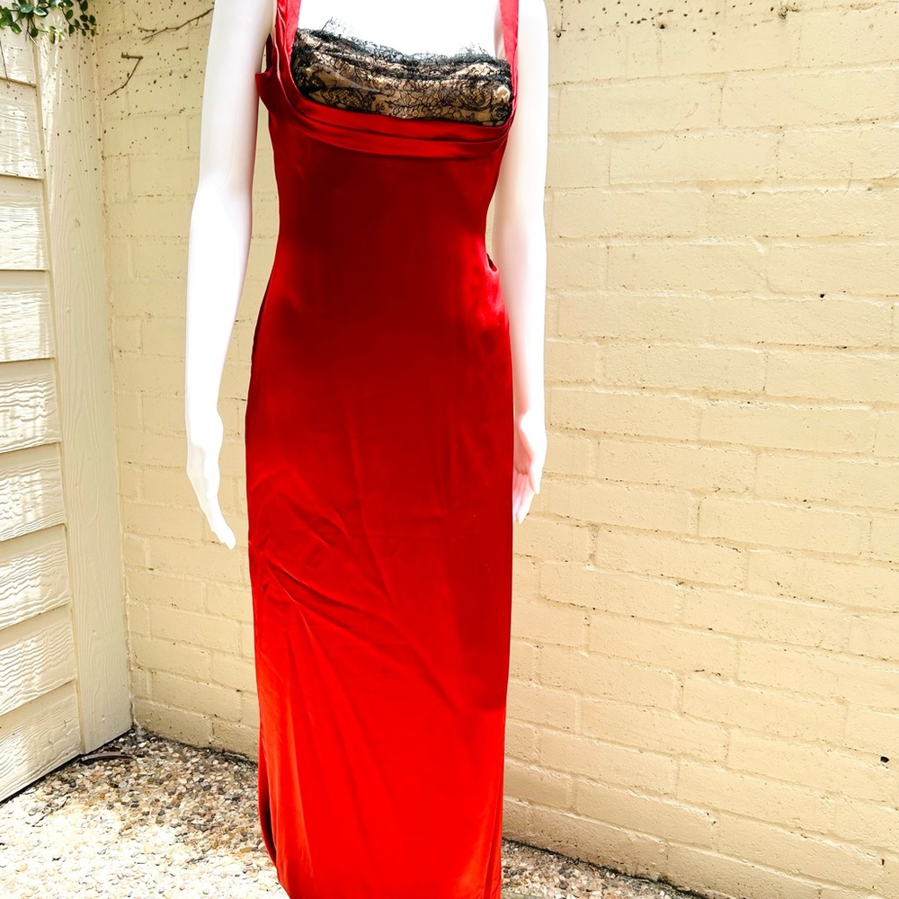 Vera Wang Gilded Age Red Gown sz4 - Picture 15 of 16